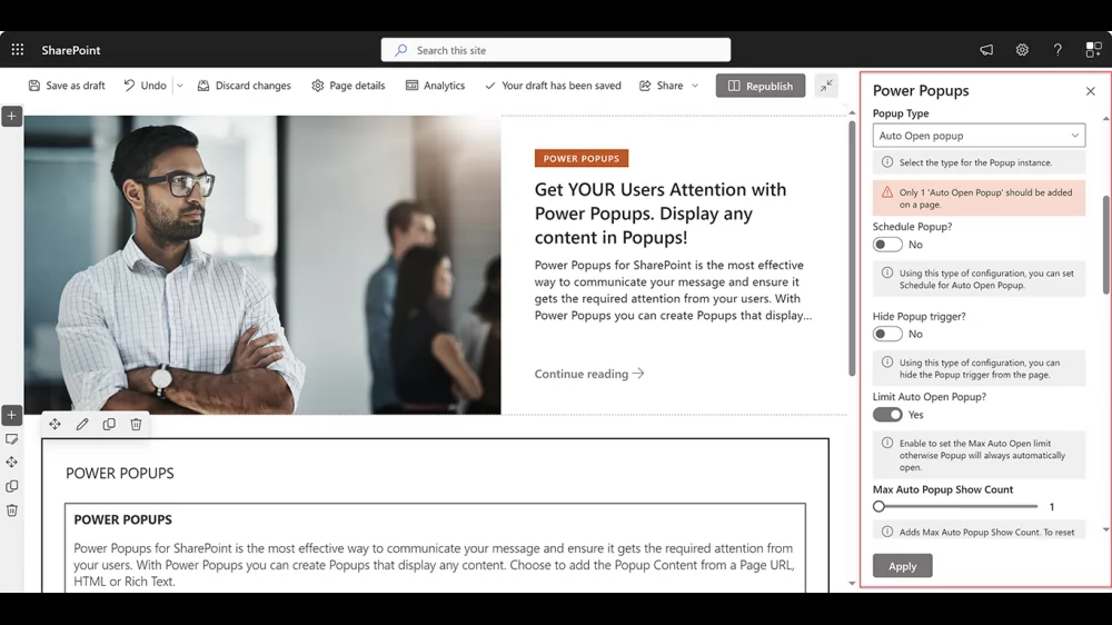 Scheduling an auto open popup and limiting how often each user sees it